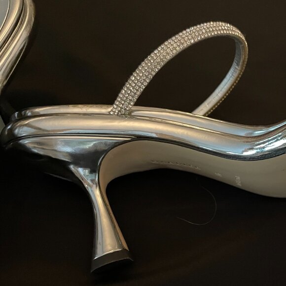 Authentic. Wangler Julio Strass Silver Sandal: Size 41 - Picture 4 of 11